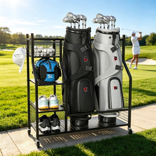 Golf bag storage organizer - storage,