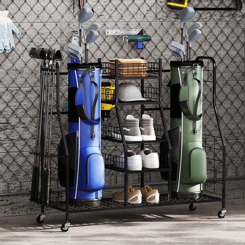 Golf bag storage organizer - golf,