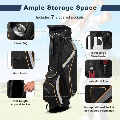 Golf stand bag way divider - golf,